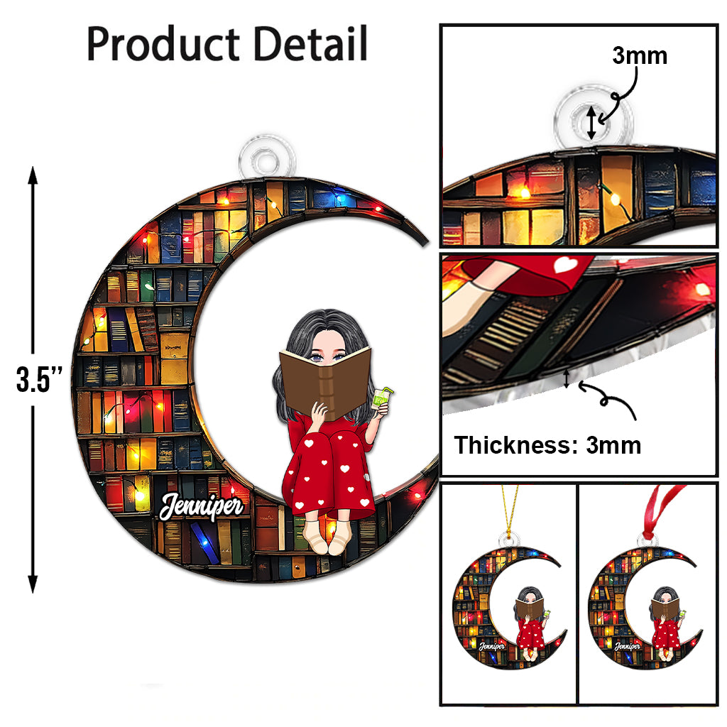 Just A Girl Who Loves Books - Personalized Book Custom Shaped Ornament