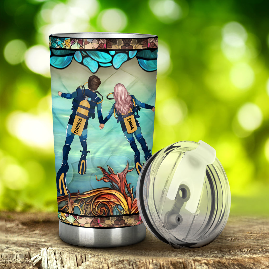 You & Me And The Sea - Personalized Scuba Diving Tumbler