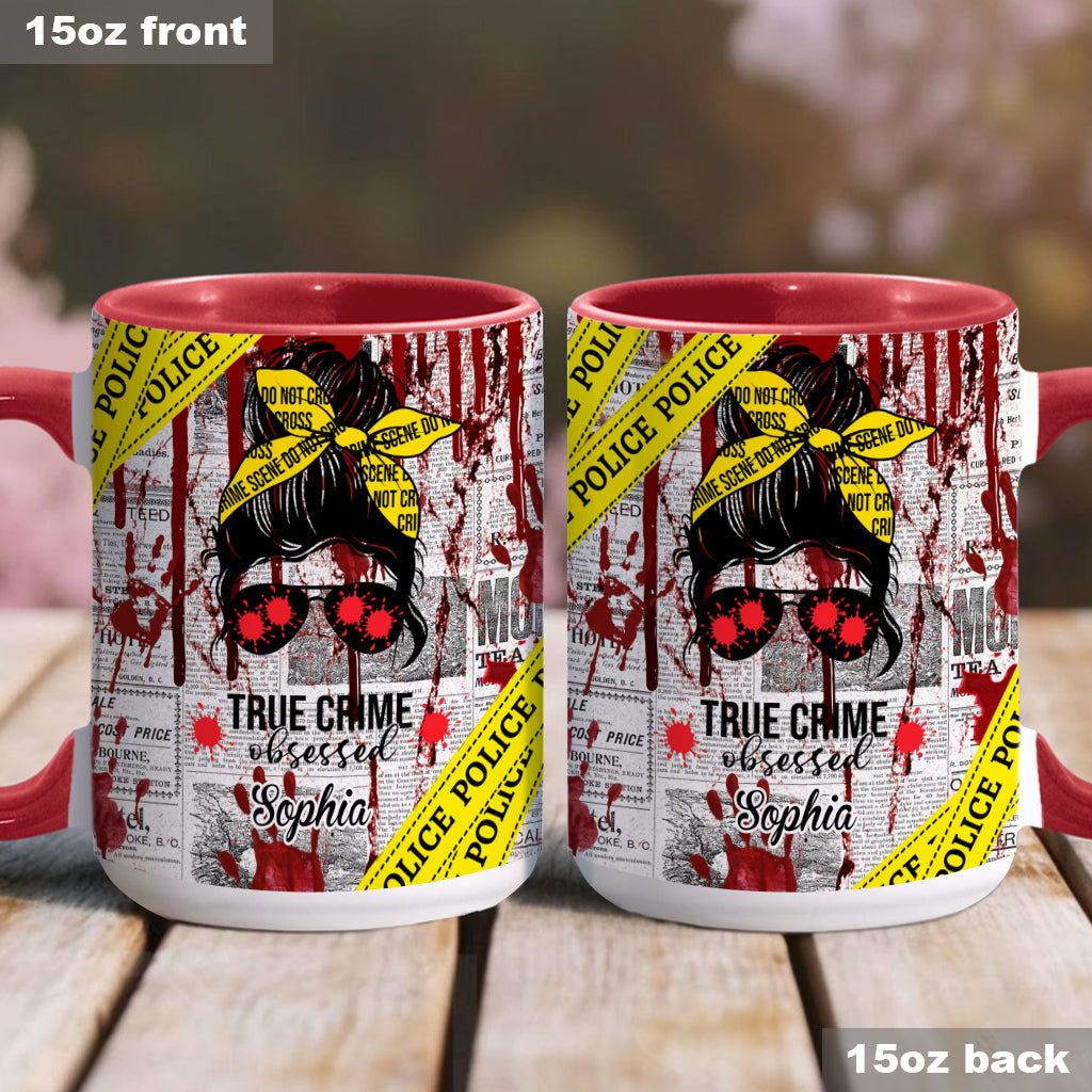 True Crime Obessed - Personalized Accent Mug