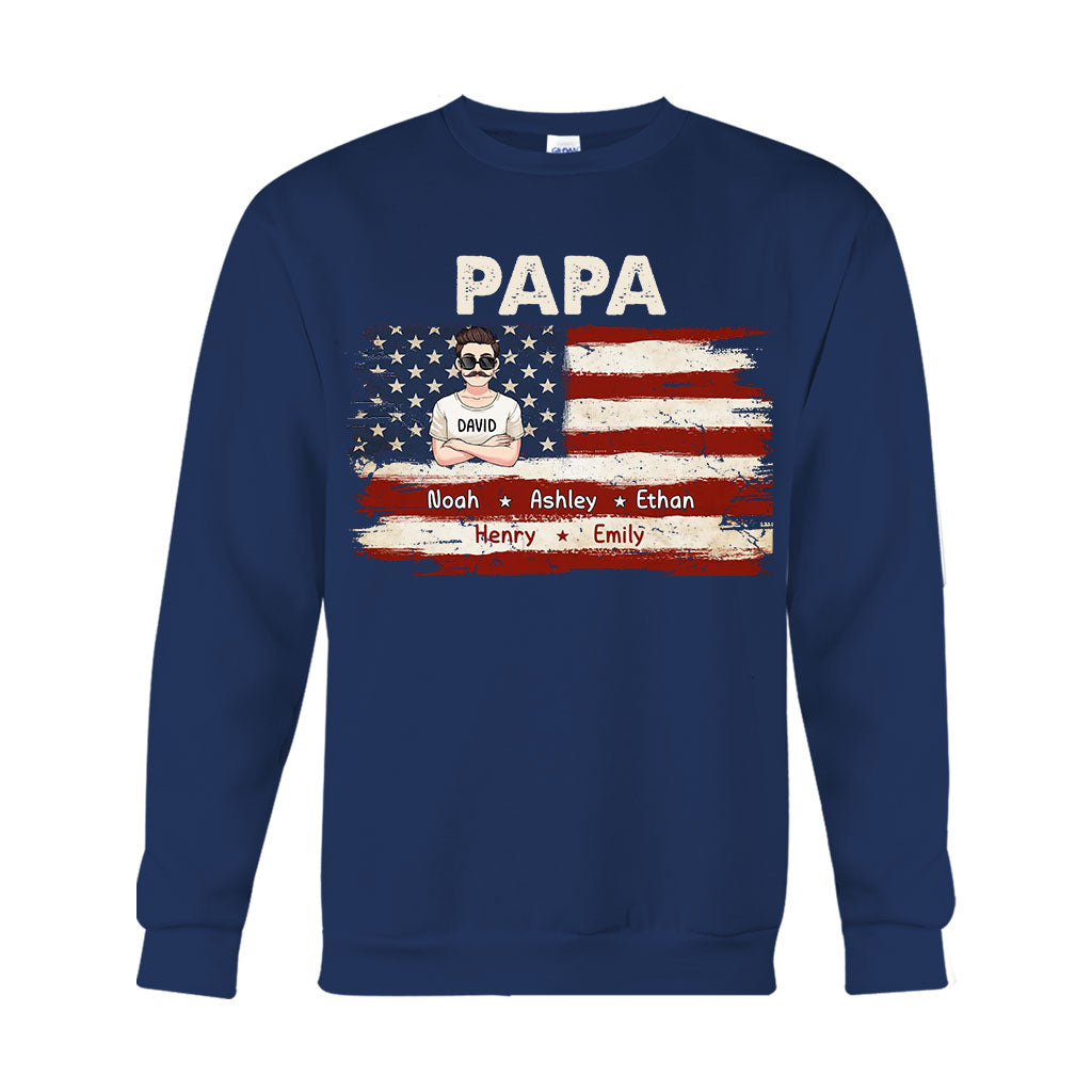 Dad's Life 4th Of July - Personalized Father T-shirt And Hoodie