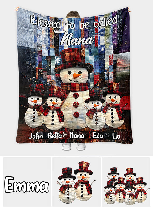 Blessed to Be Called - Personalized Grandma Blanket