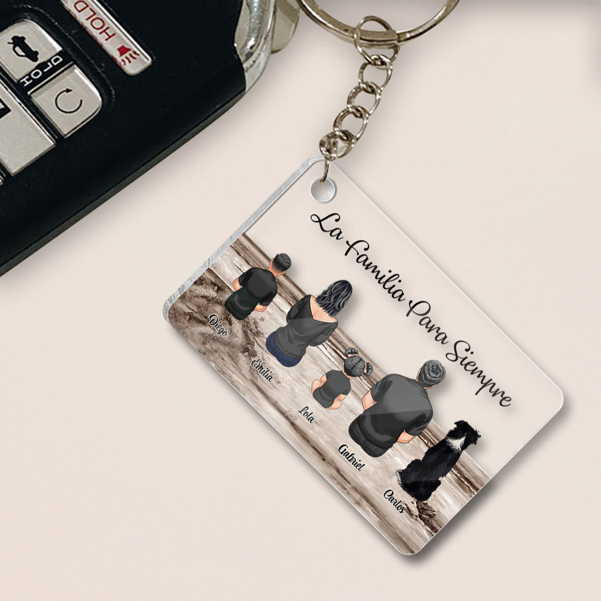 La Familia Para Siempre - Personalized Family Transparent Keychain