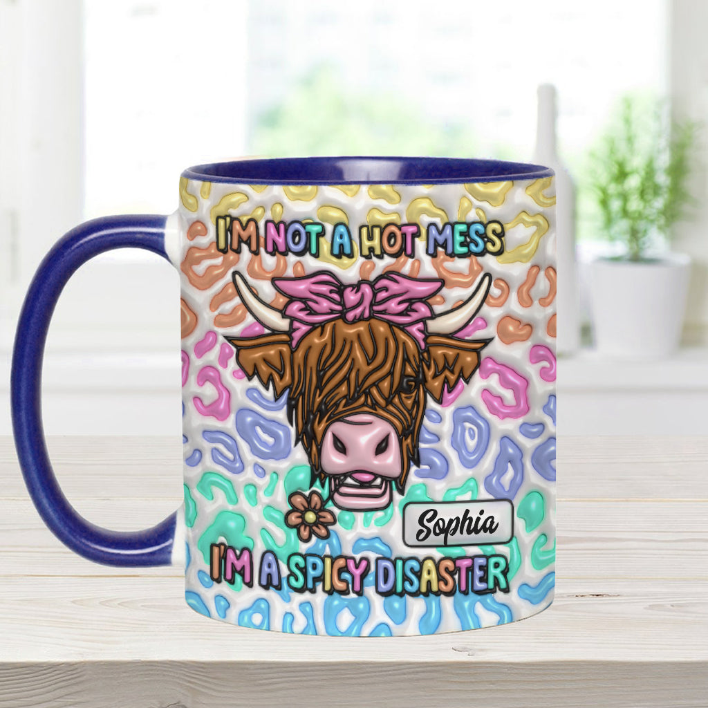 I'm Not A Hot Mess - Personalized Accent Mug