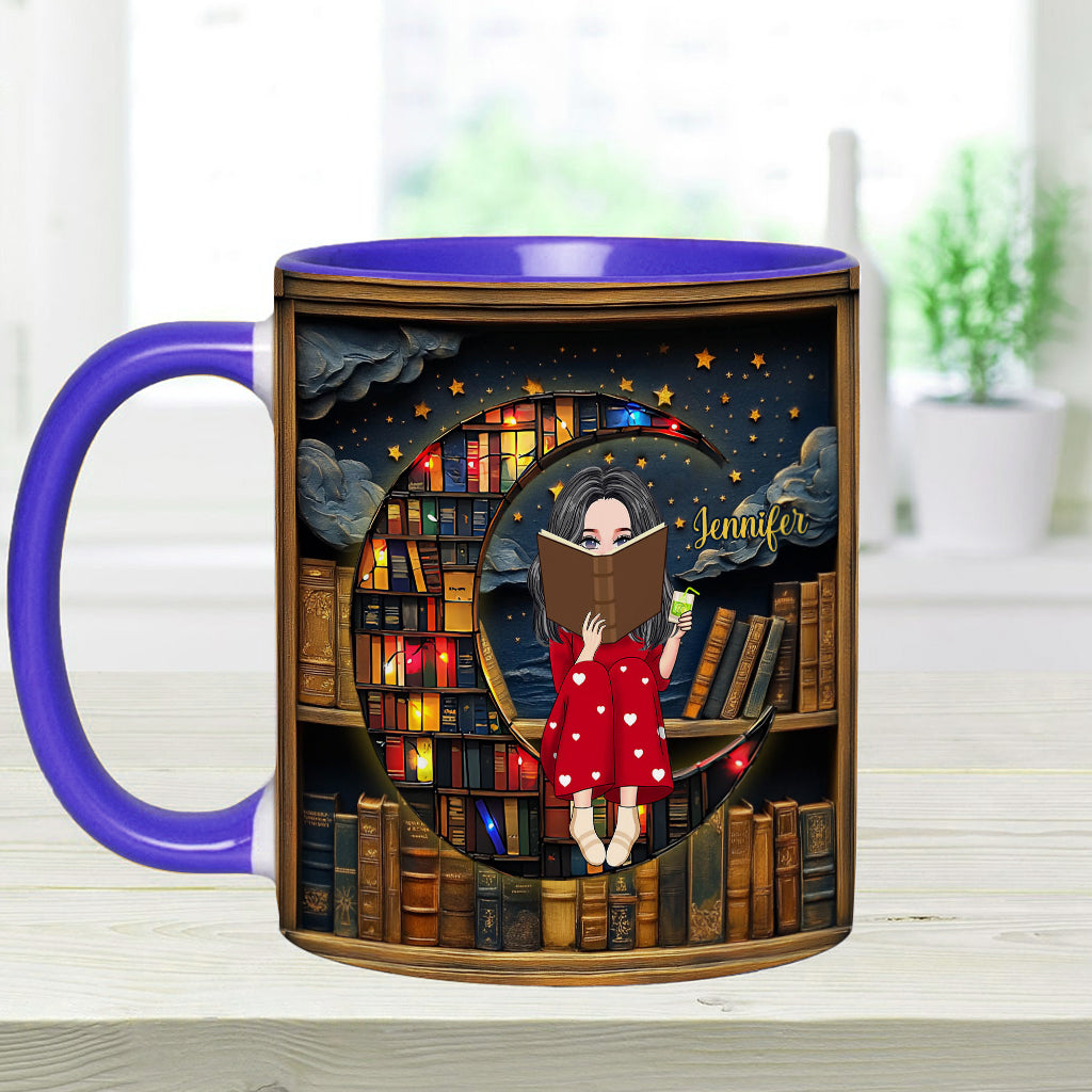 Just A Girl Who Loves Books - Personalized Book Accent Mug