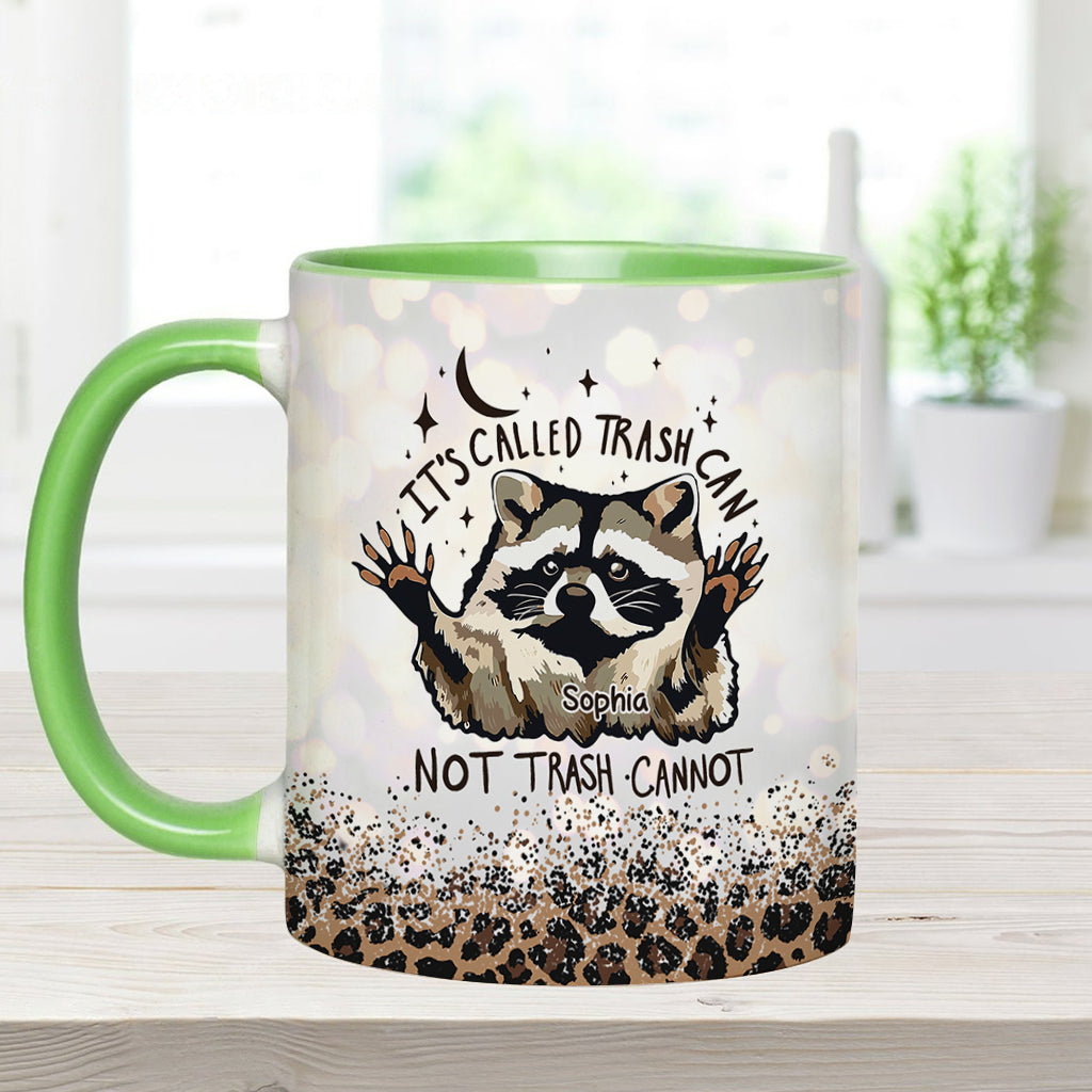 Mülleimer nicht - Personalisierte Tasse mit Waschbär-Motiv