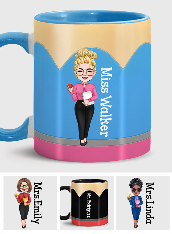 Lehrerstift – Personalisierte Tasse mit Lehrermotiv