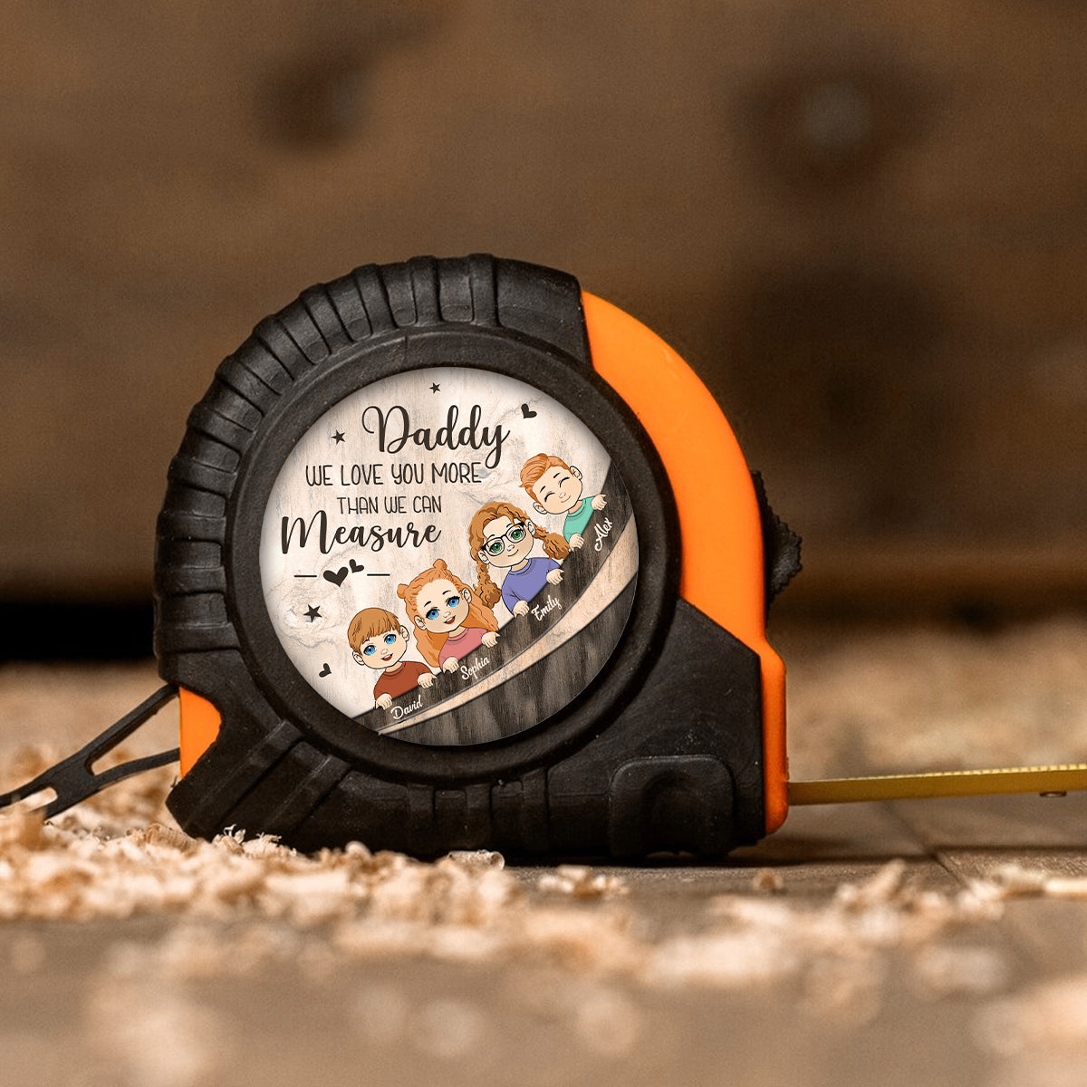 We Love You More Than We Can Measure - Personalized Father Measure Tape