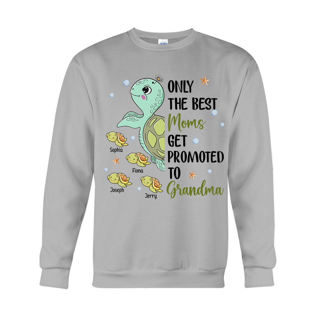 Nur die besten Mütter werden zur Oma befördert – Personalisiertes Oma-T-Shirt und Hoodie