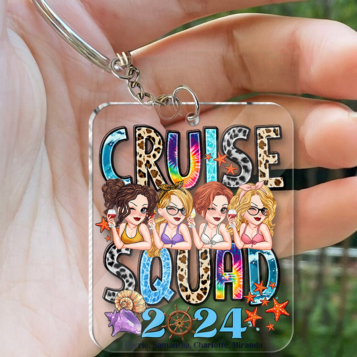 Cruise Squad 2024 – Personalisierter, individuell geformter Schlüsselanhänger für Kreuzfahrten