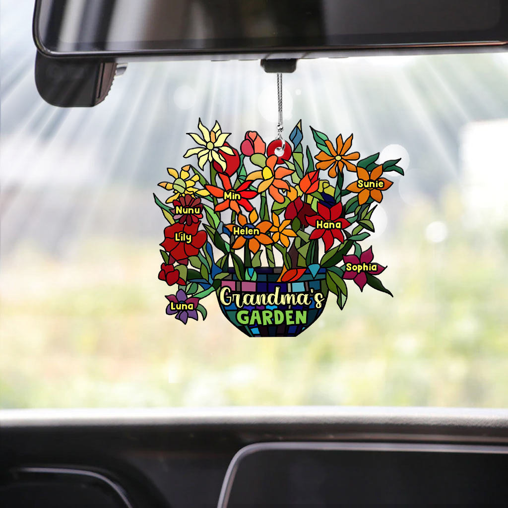 Grandma's Garden - Personalized Grandma Car Ornament