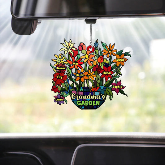 Grandma's Garden - Personalized Grandma Car Ornament