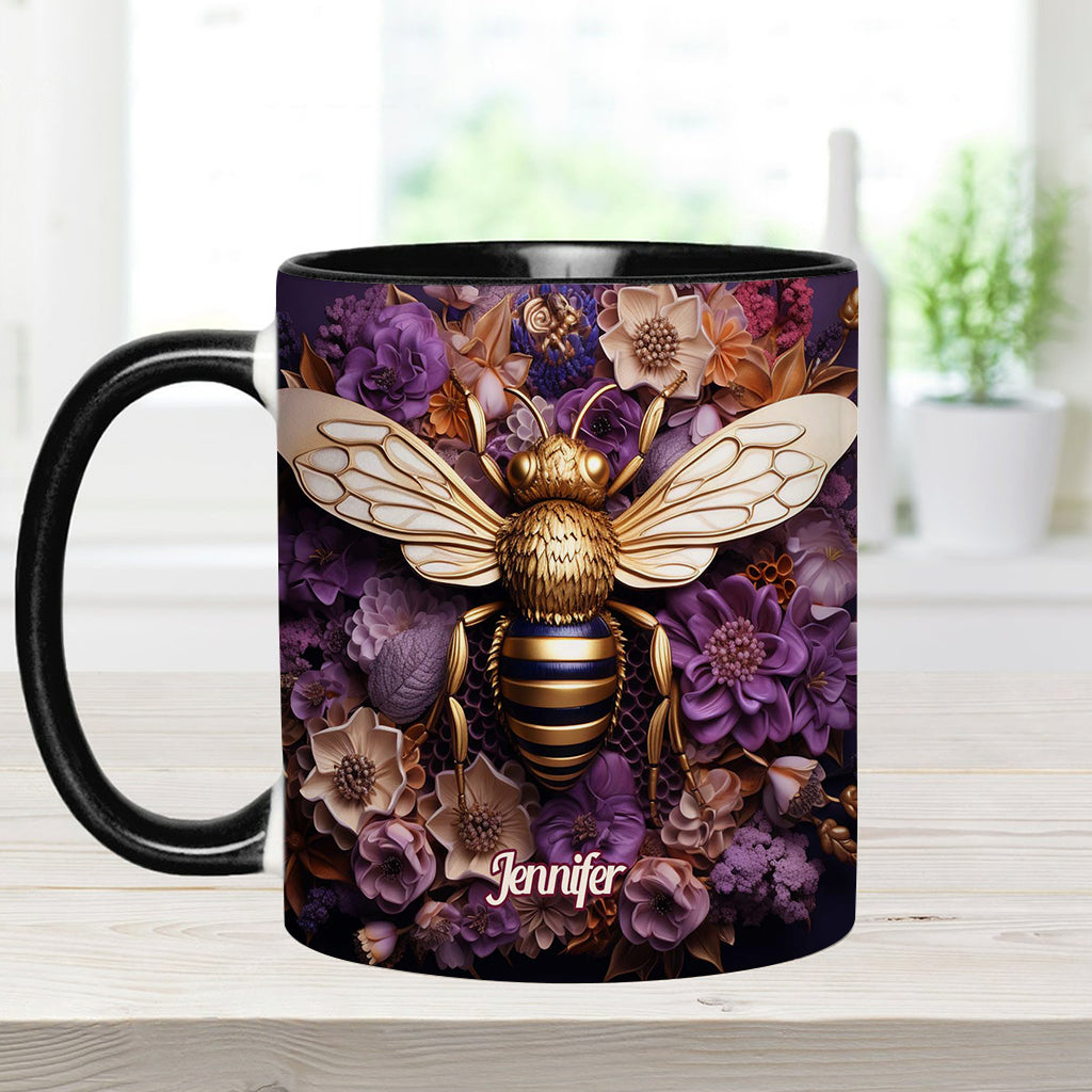Mug personnalisé Bee Happy Golden Bee - Motif abeille