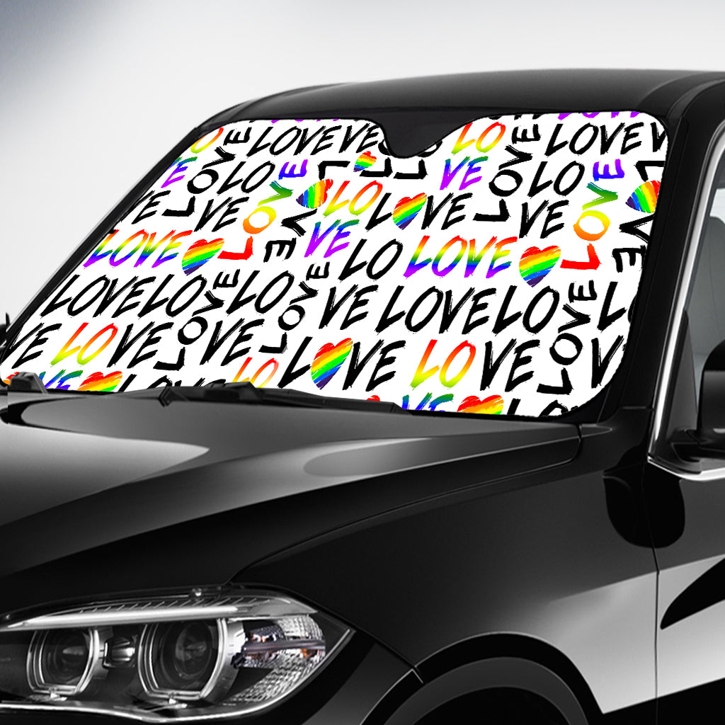 L'amour est l'amour - Pare-soleil de voiture pour soutien LGBT
