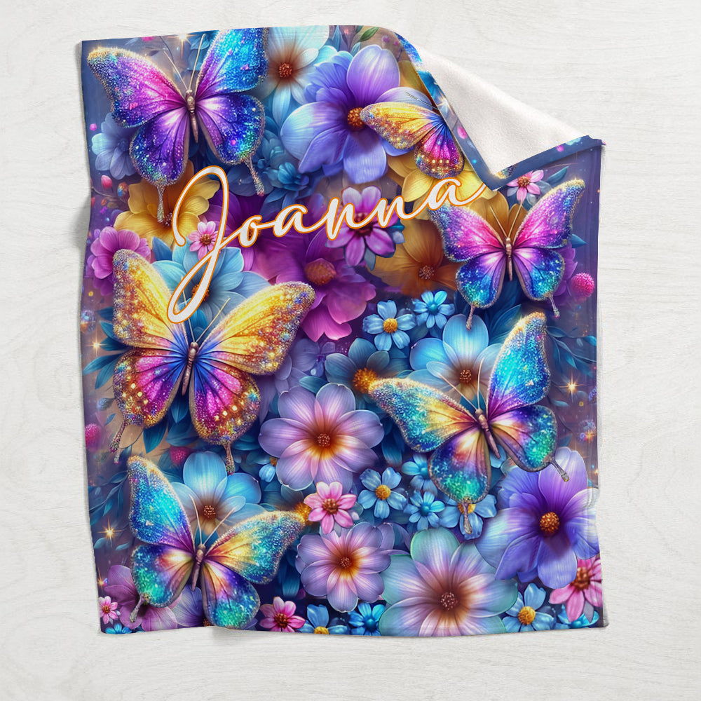 Beautiful Butterflies - Personalized Butterfly Blanket