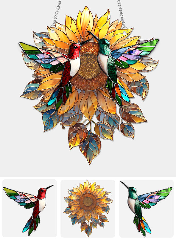Wunderschöne Kolibris im Sonnenschein – Kolibri-Fensterhänger-Sonnenfänger-Ornament