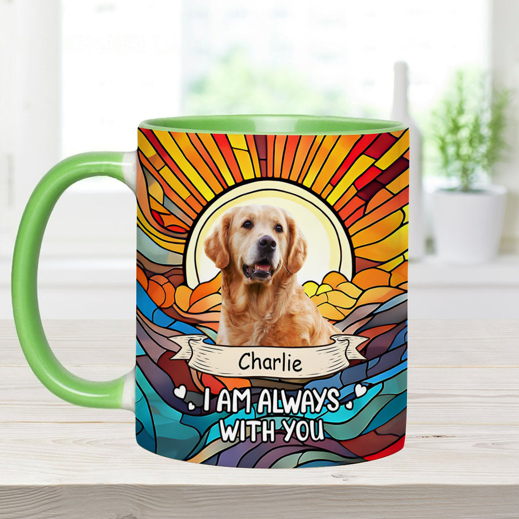 I'm Always With You Any Photo - Personalized Dog Accent Mug