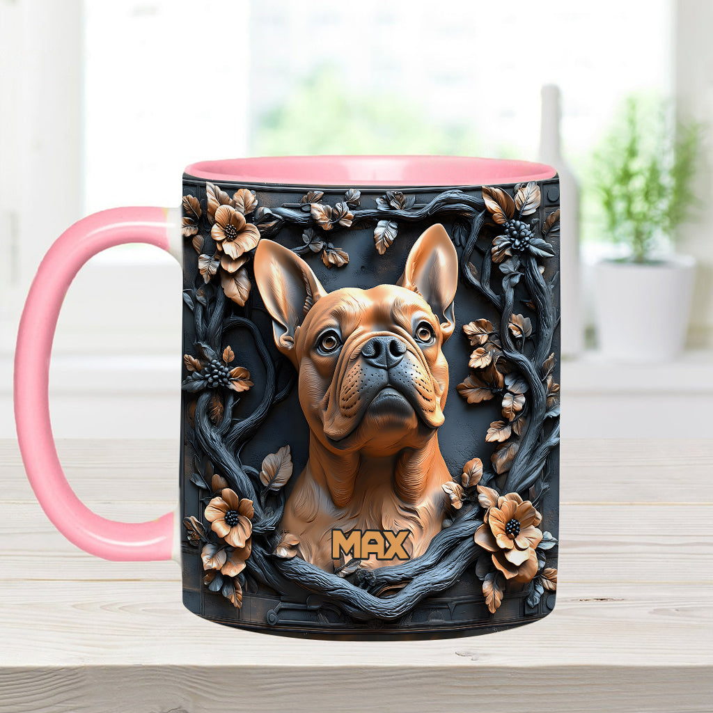 Mug personnalisé avec motif chien « Lovely Frenchie »