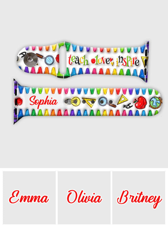 Teach Love Inspire - Personalized Teacher Apple Watch Band