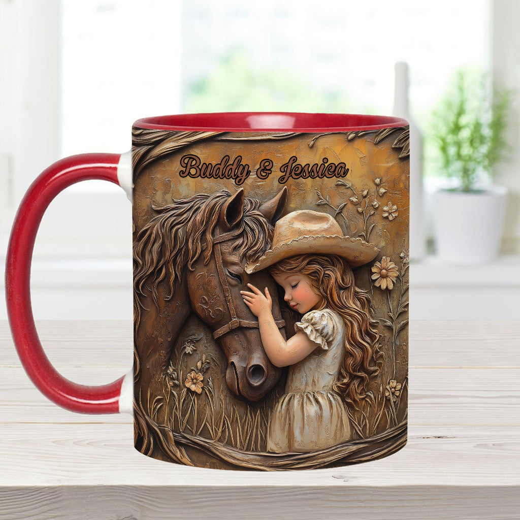 Just A Girl Who Loves Horse - Personalized Horse Accent Mug