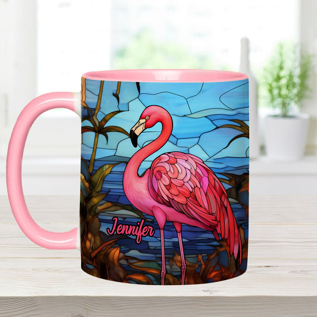 Personalisierte Tasse mit Flamingo-Motiv – Liebe Flamingos!