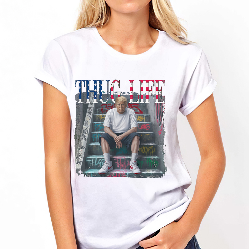 T-shirt « Thug Life President », T-shirt « Trum Thug Life », T-shirt Président, T-shirts Élections, T-shirt Présidentiel, T-shirt Fête de l'Indépendance |