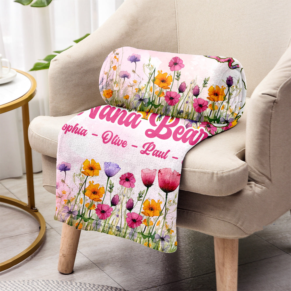 Mama Bear - Personalized Mother Blanket
