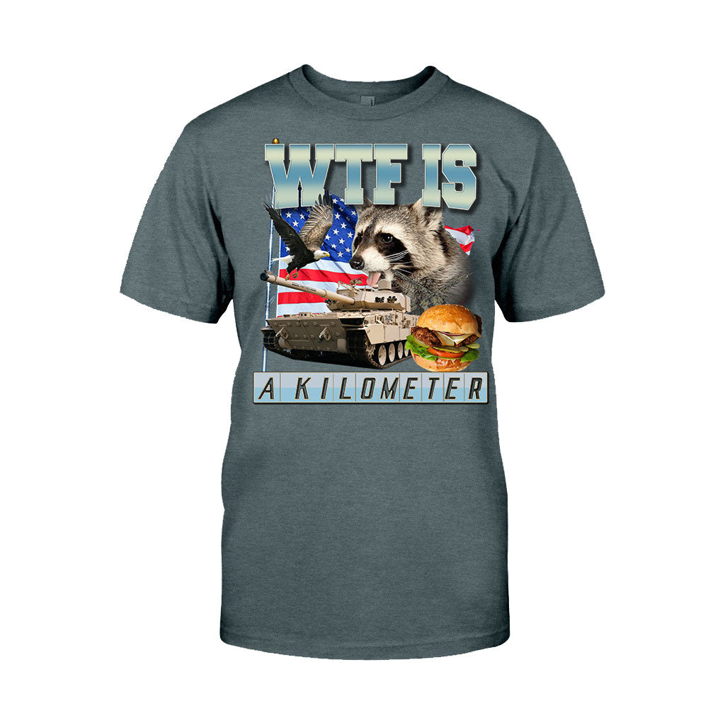 Was zum Teufel ist ein Kilometer? – Waschbär-T-Shirt und Hoodie