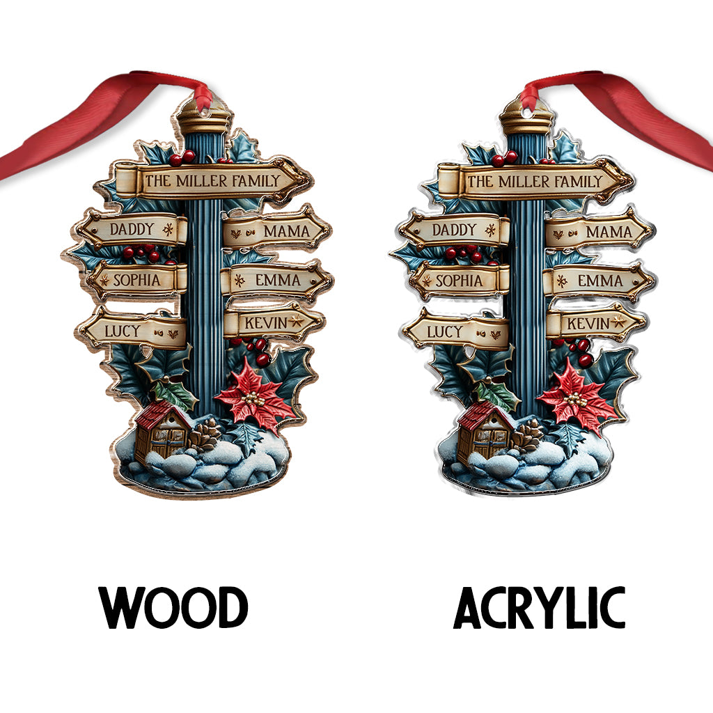 The Joy Of Christmas Is Family - Personalized Family Custom Shaped Ornament