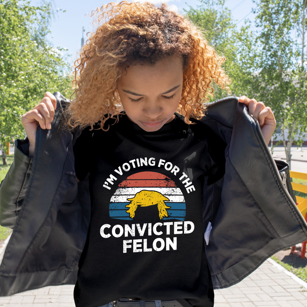 T-shirt « Je vote pour le criminel condamné », T-shirt humoristique Trump, T-shirt Élection 2024, T-shirt Donald Trump 2024