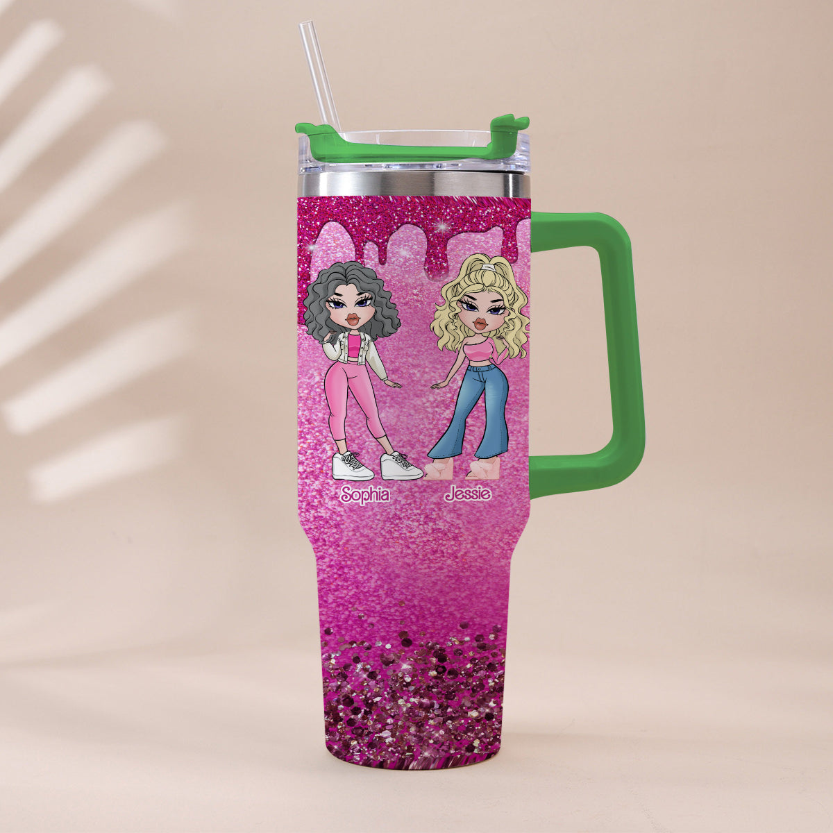 Like Mother Like Daughter - Personalized Mother Tumbler With Handle