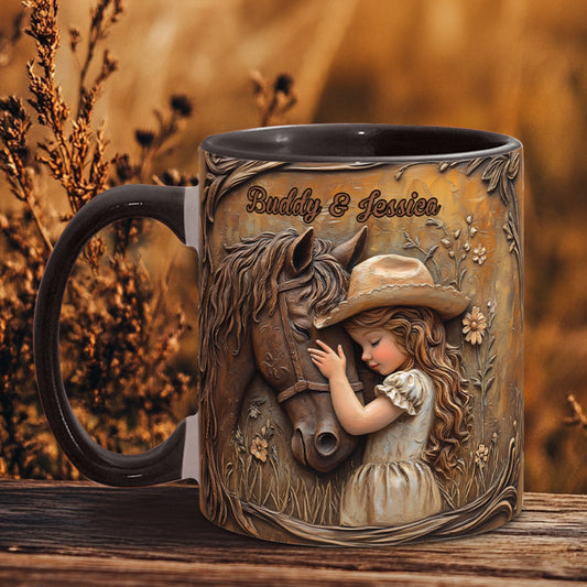 Just A Girl Who Loves Horse - Personalized Horse Accent Mug
