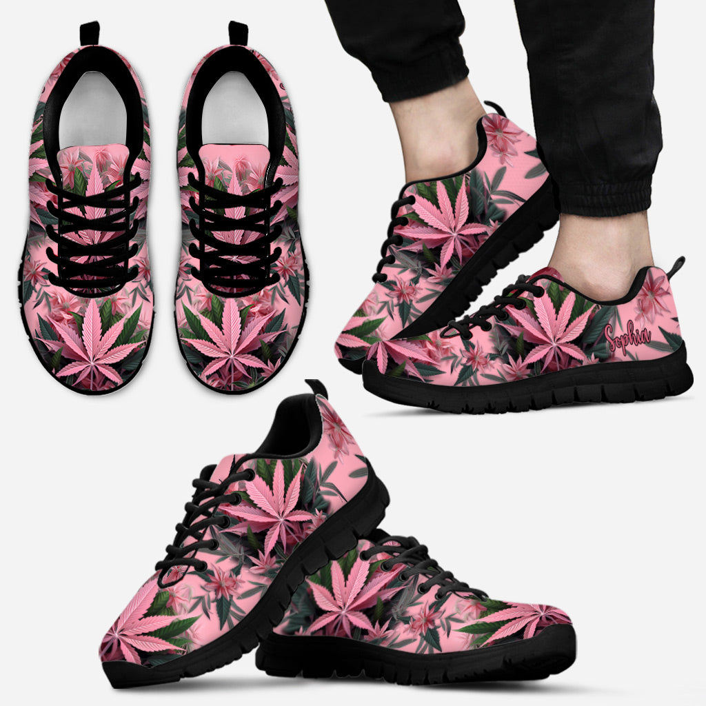 Pink Stoner Chick - Personalized Weed Sneakers