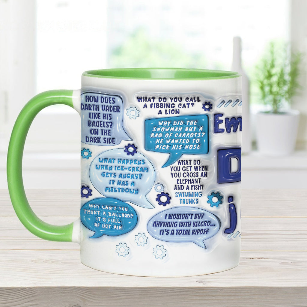 Dad Jokes Emergency - Personalized Father Accent Mug