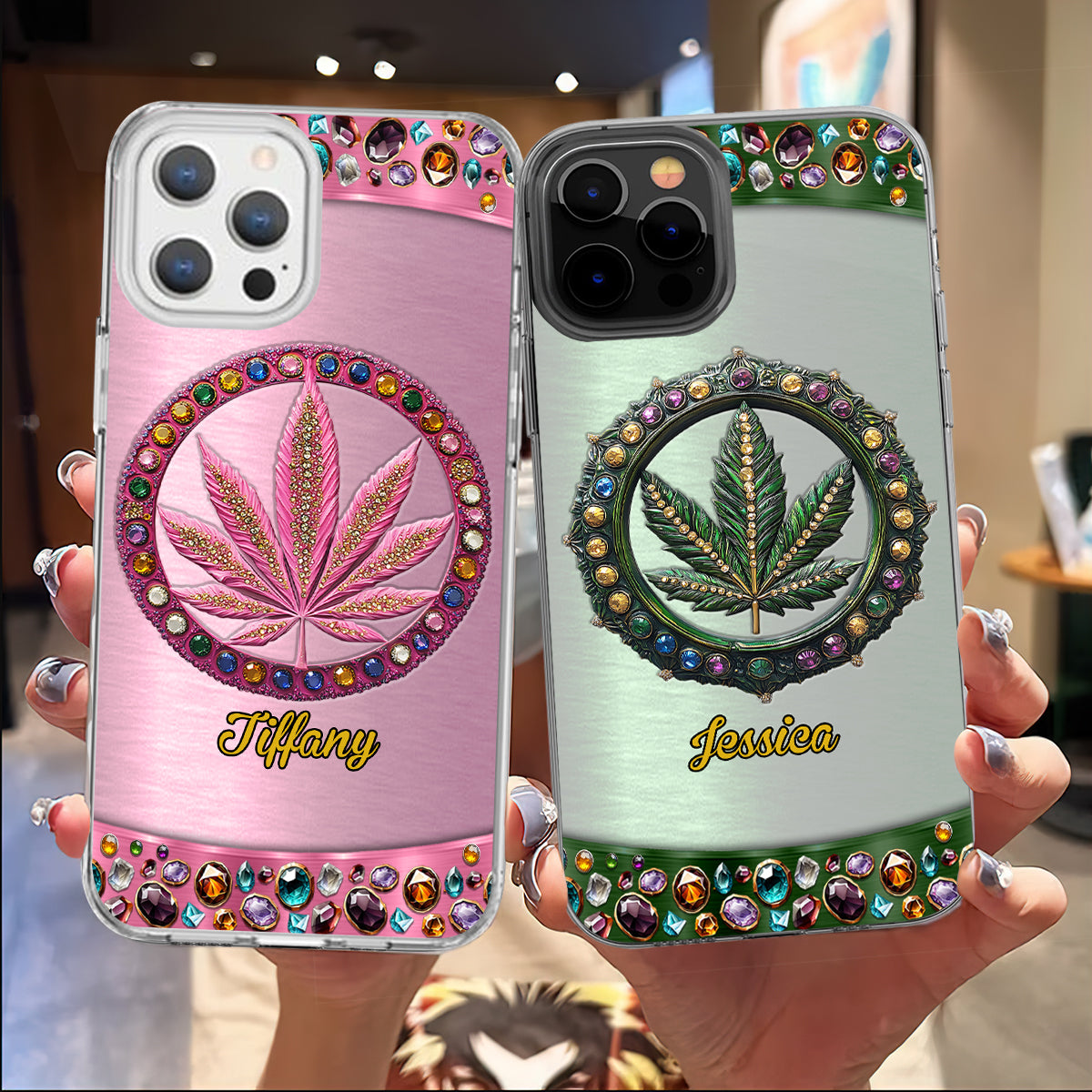 Stoner Chick - Personalized Weed Clear Phone Case