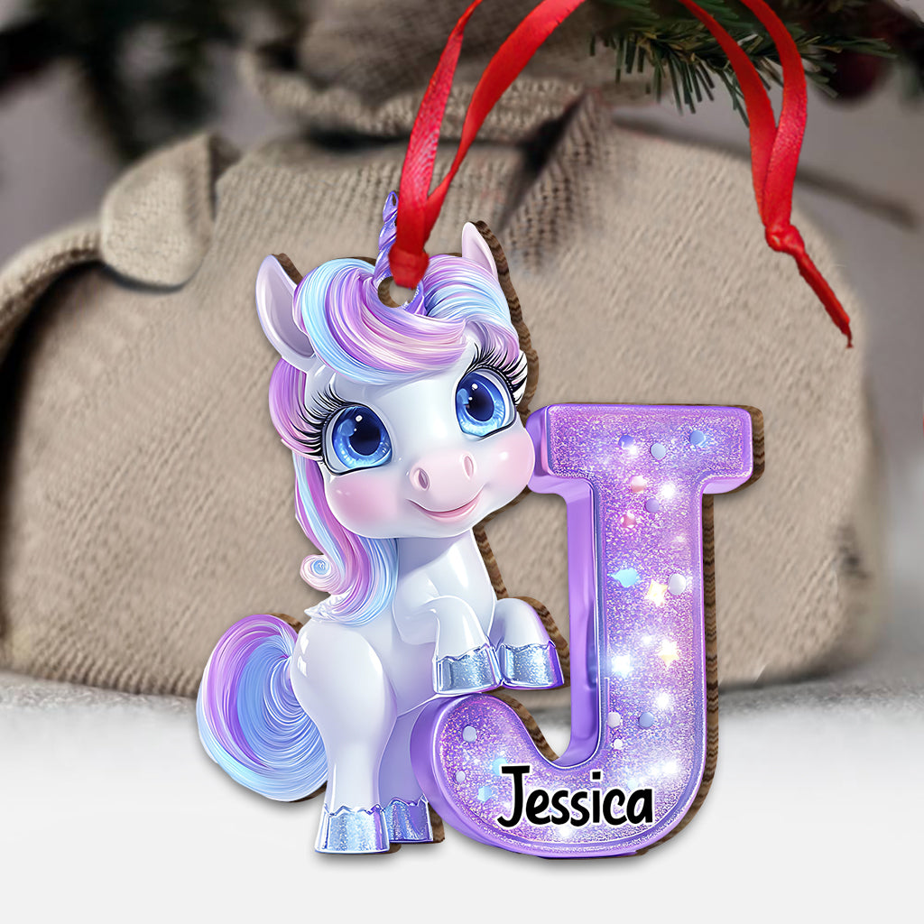 Cartoon Unicorns - Personalized Kid Ornament