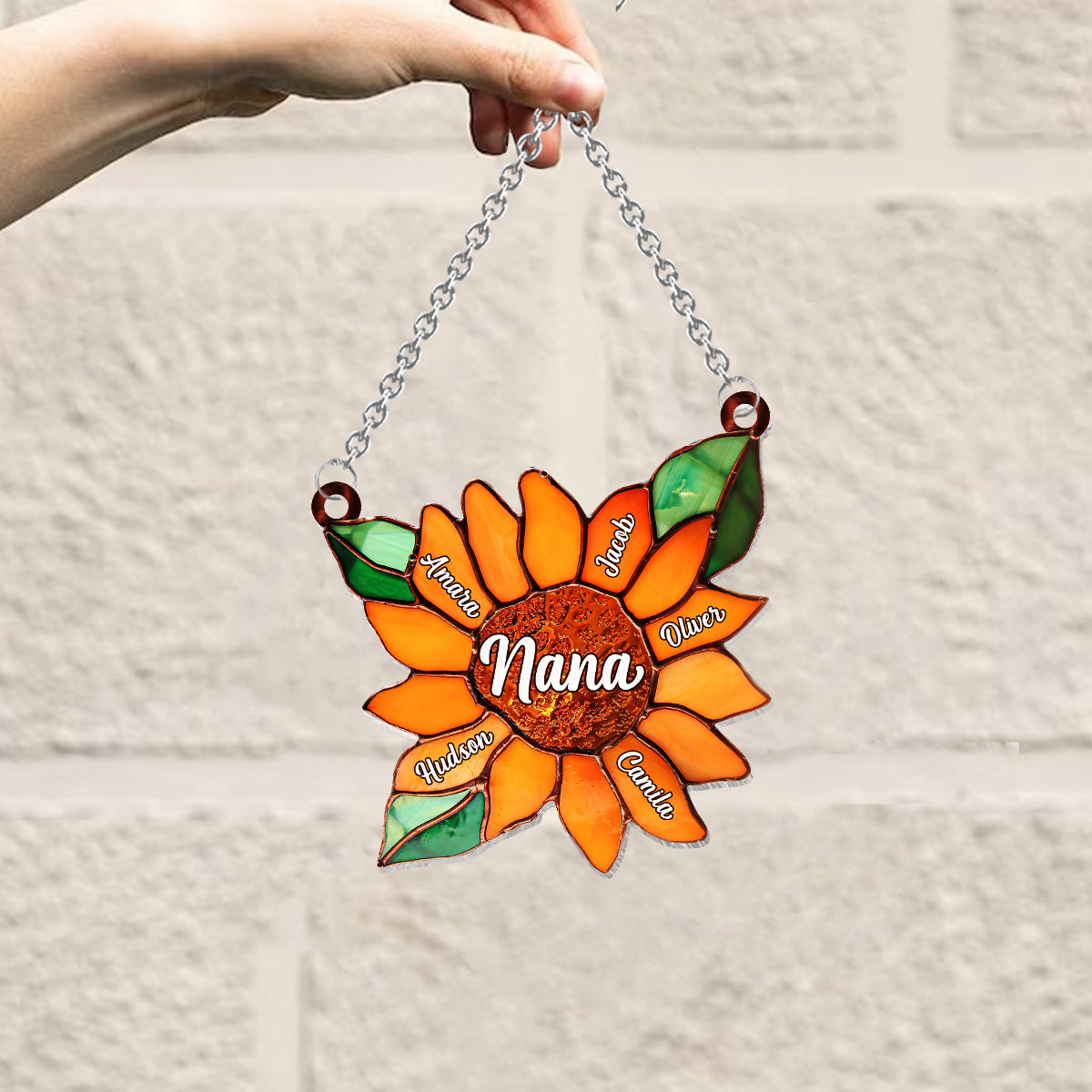Blessed To Be Called Nana Grandma Gigi - Personalized Grandma Window Hanging Suncatcher Ornament