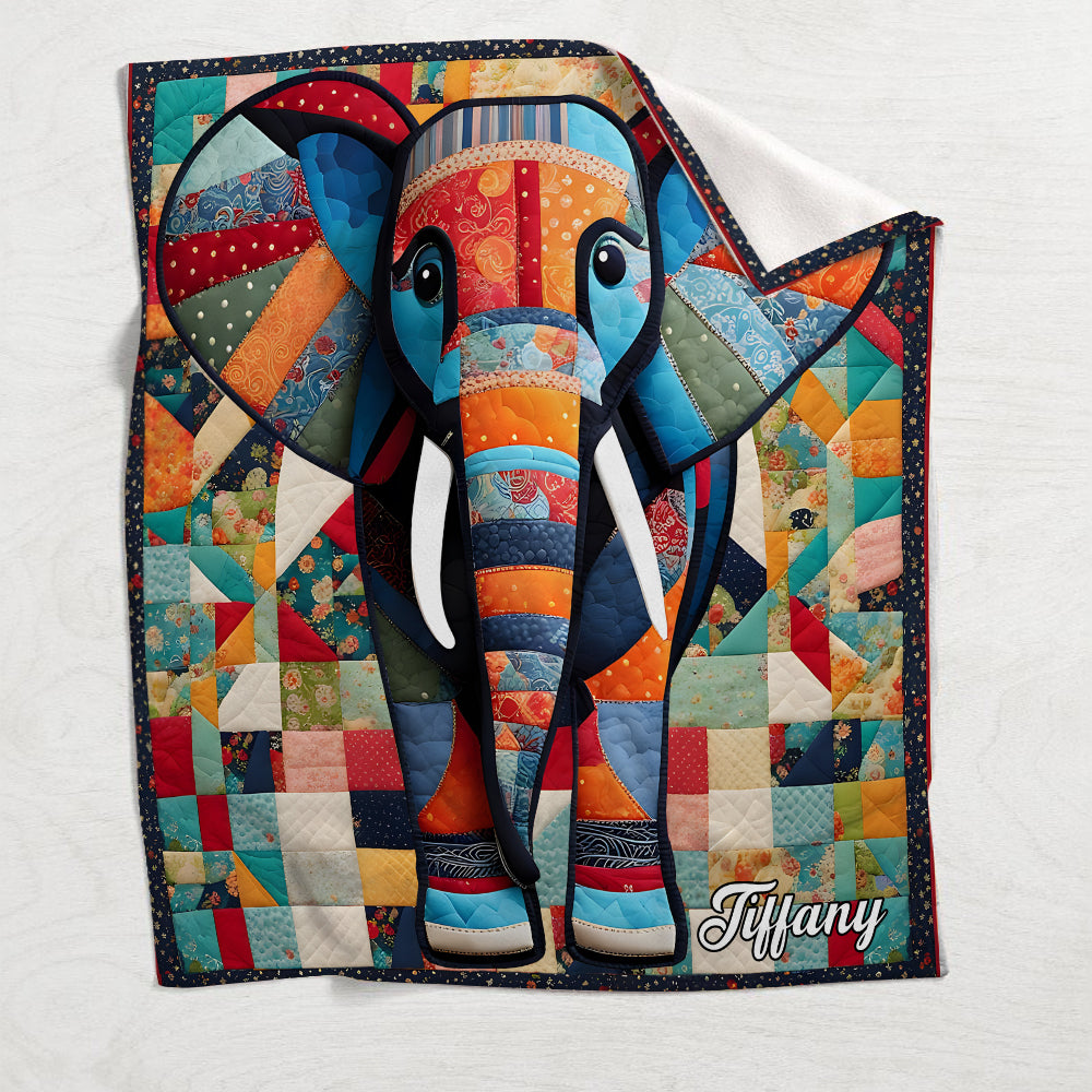 Beautiful Elephant - Personalized Elephant Blanket