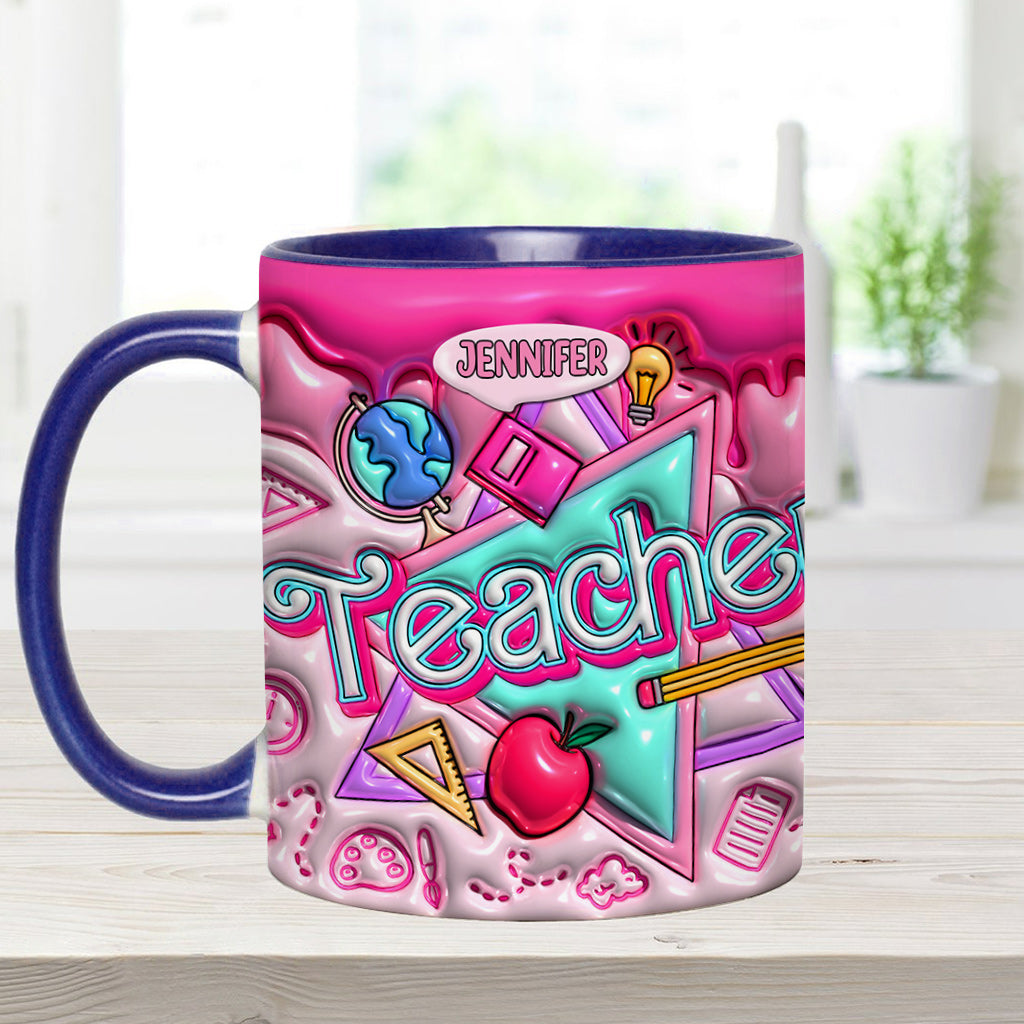 Mug rose gonflable personnalisé pour enseignant