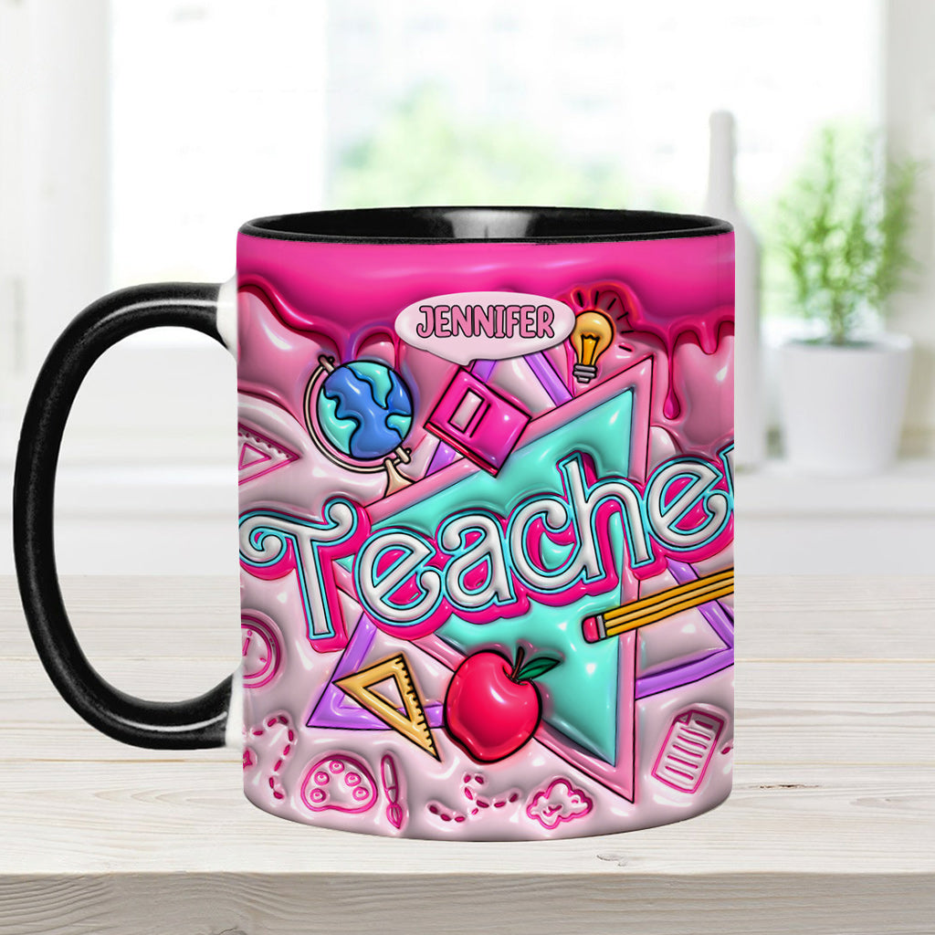 Mug rose gonflable personnalisé pour enseignant