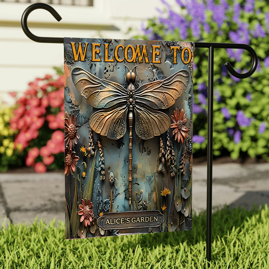 Stunning Dragonfly - Personalized Gardening Garden Flag