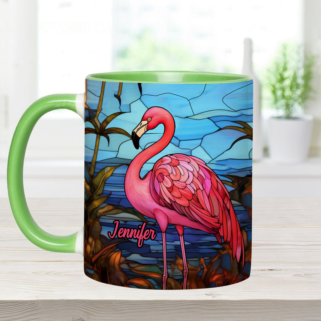 Personalisierte Tasse mit Flamingo-Motiv – Liebe Flamingos!
