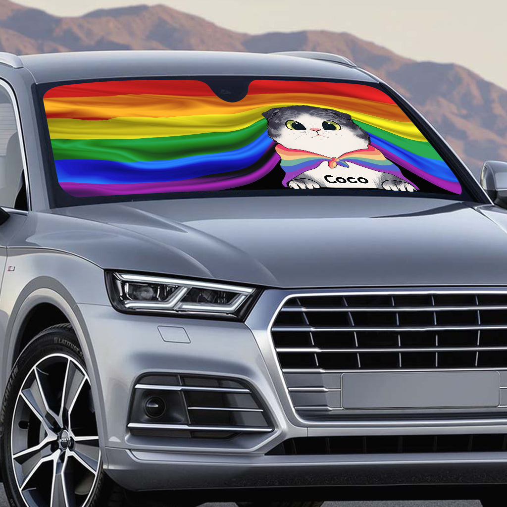 Pride Cat - Personalized Cat Car Sunshade
