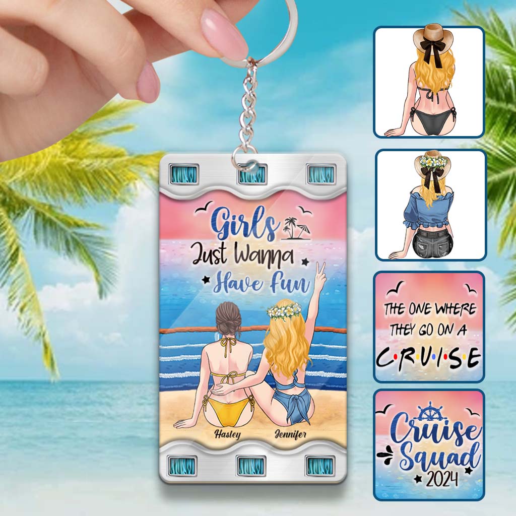 Time To Seas The Day - Personalized Cruising Keychain