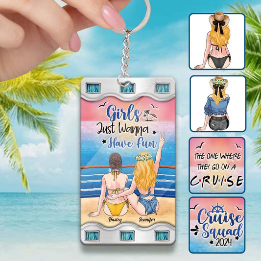 Time To Seas The Day - Personalized Cruising Keychain