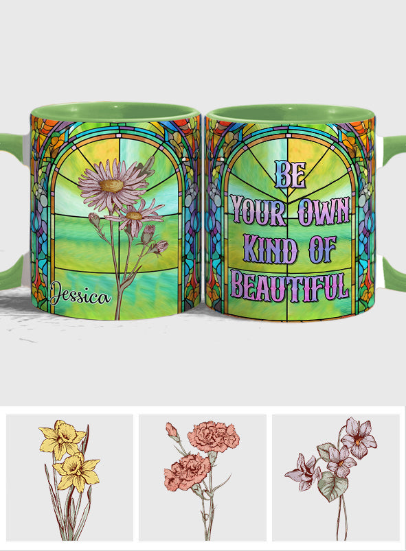 Soyez votre propre fleur de naissance magnifique - Mug personnalisé