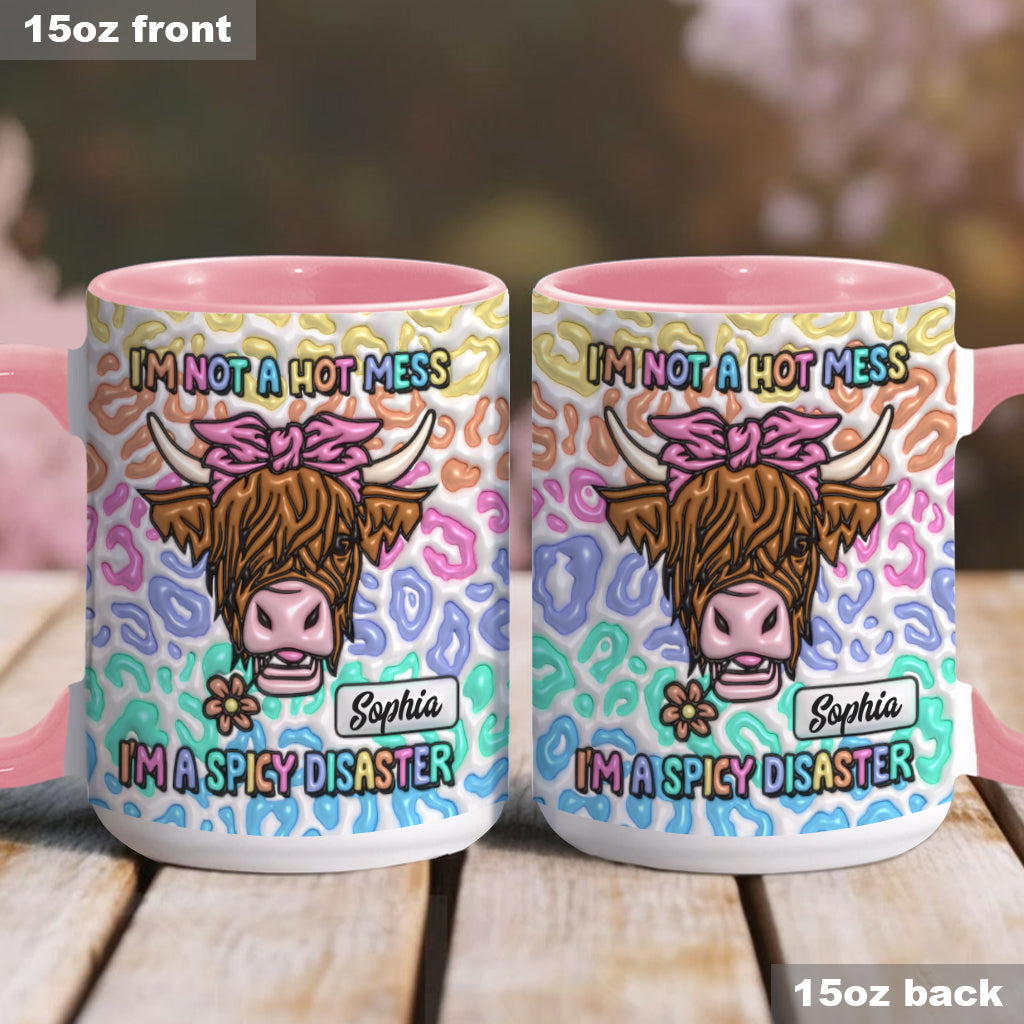I'm Not A Hot Mess - Personalized Accent Mug