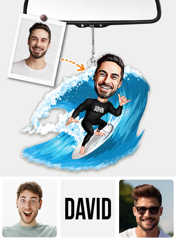 Tout peut vous tuer, alors choisissez quelque chose d'amusant ! - Ornement de voiture personnalisé en forme de surf