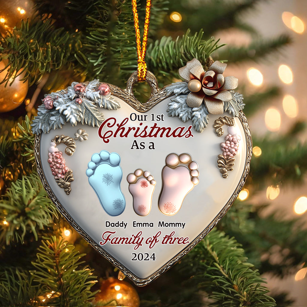 Our 1st Christmas Together - Personalized Family Ornament