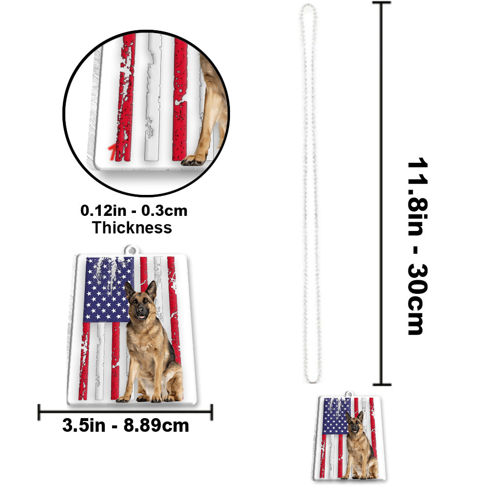 Drapeau Chiot - Ornement de voiture transparent personnalisé pour chien