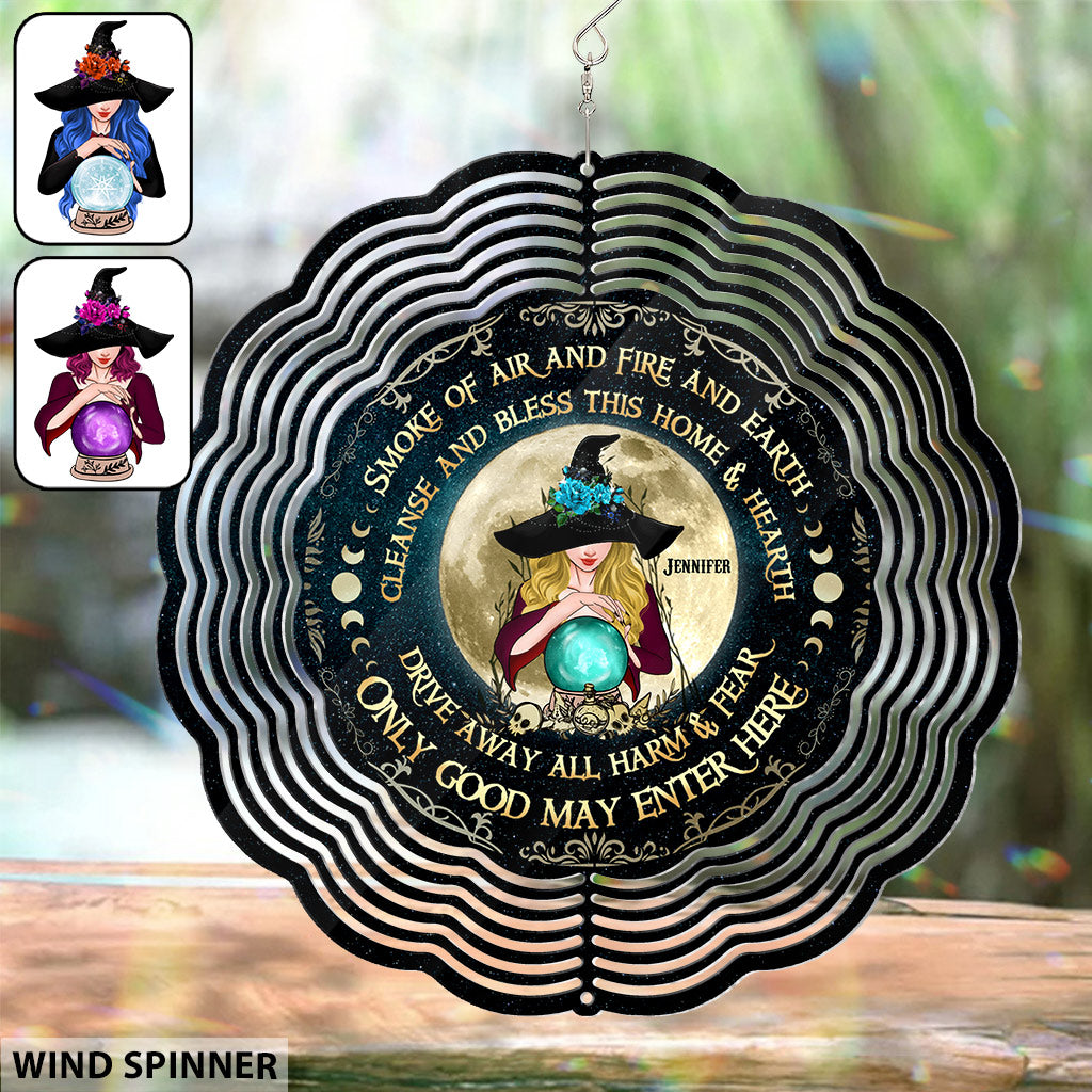Smoke Of Air And Fire And Earth - Personalized Witch Wind Spinner